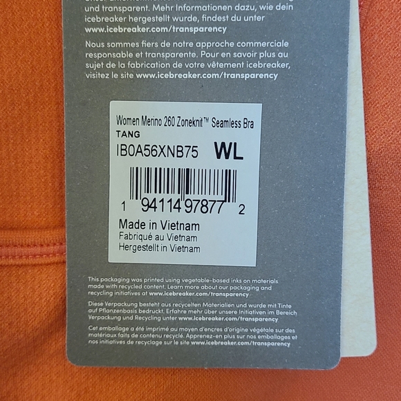 Icebreaker Merino Bra Size Lg - Picture 3 of 4